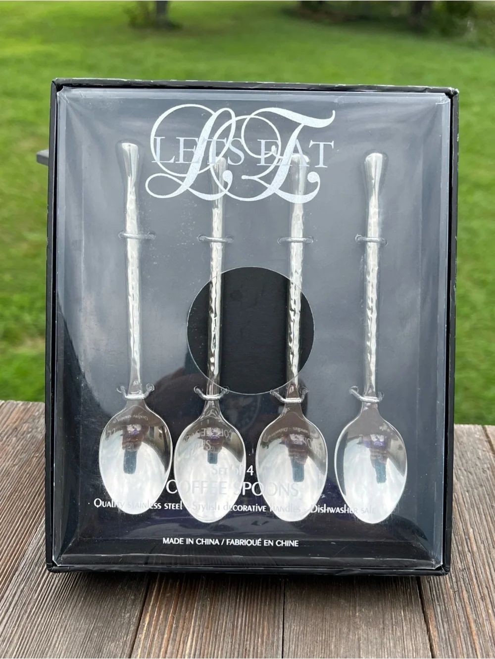 Let's Eat Quality Stainless Steel Coffee Spoons Set of Four New